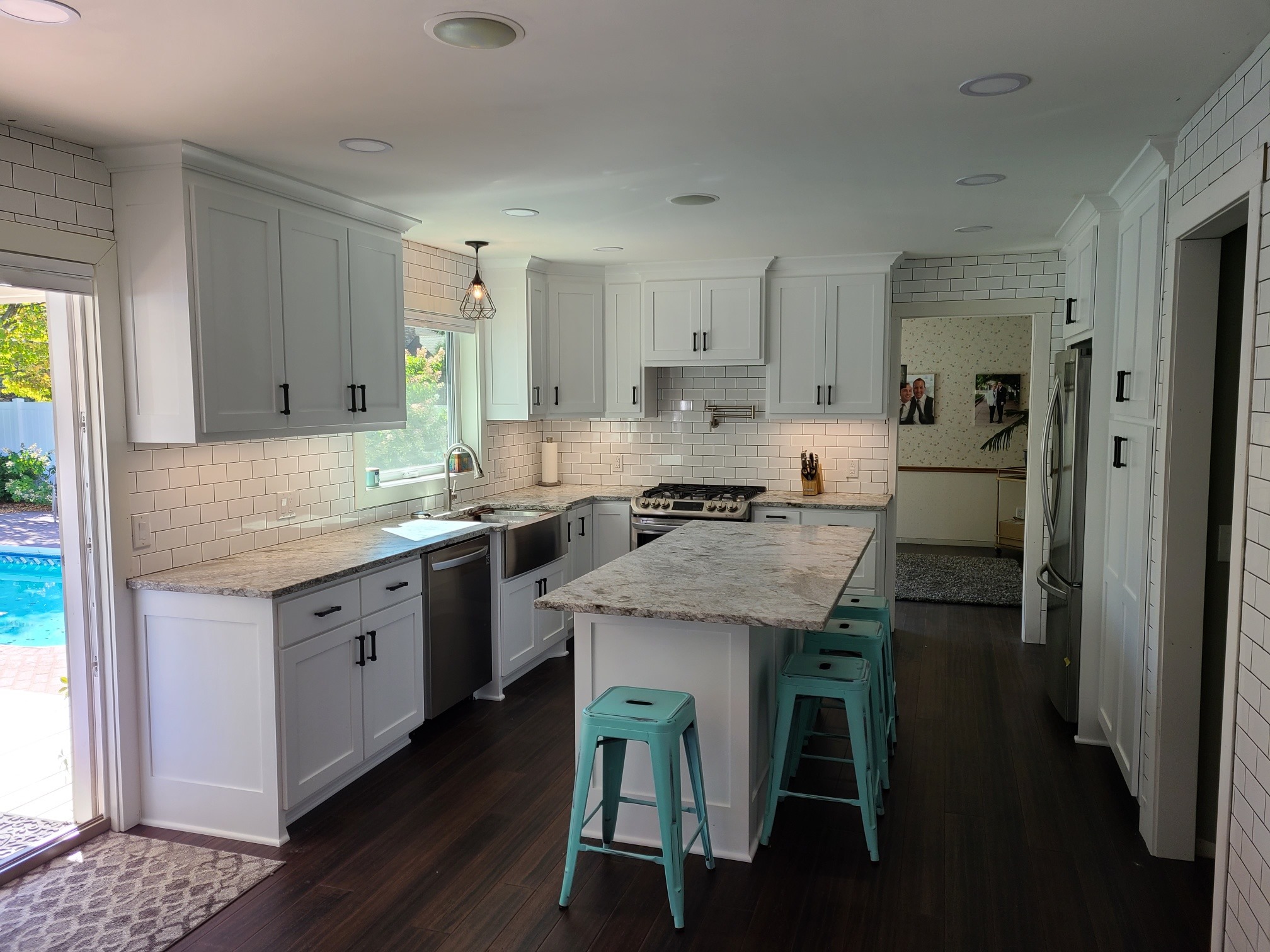 White Cabinets and Counter Tops